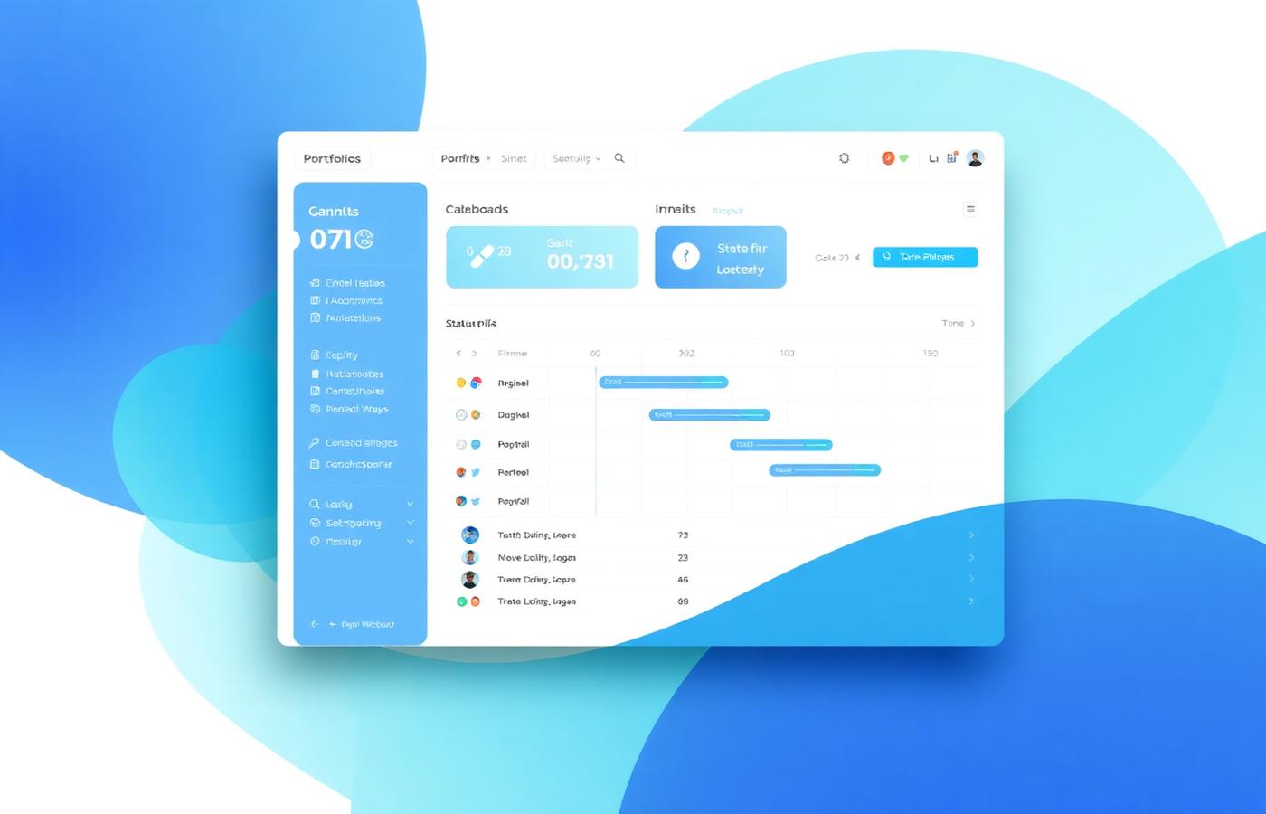 Portfolio gantt view